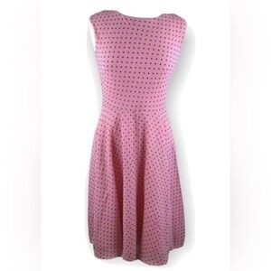 Goodclothes Petites Polka Dot Dress Fit & Flare Sz 6P Pink